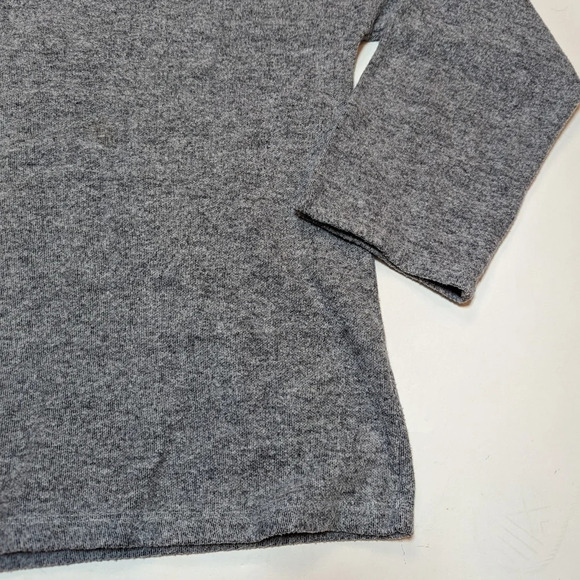 Zara Trafaluc Crewneck Cotton Blend Fuzzy  Soft Grey Sweater Womans Large - Picture 6 of 7